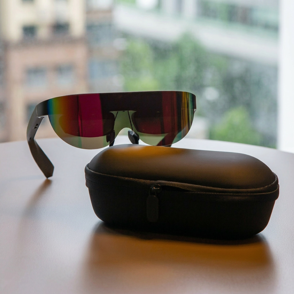 VRxED AR glasses with carry case